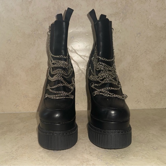LAMODA Platform Chain Ankle Boots - size 7 EUC - Picture 8 of 13